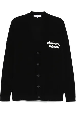 Maison Kitsuné Herren, Strickwaren, Schwarzk, SGröße: