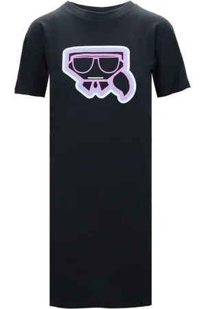 Karl Lagerfeld Damen, Kleider, Schwarzk, SGröße: