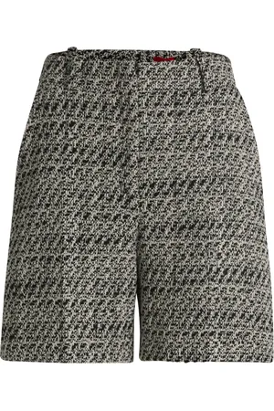 HUGO BOSS Damen, Shorts, Grau, LGröße: