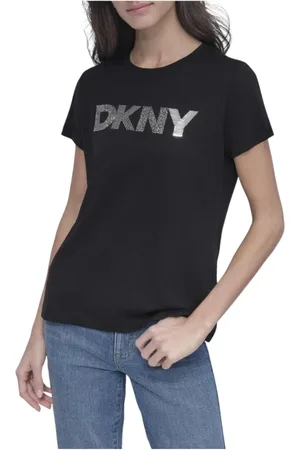 DKNY Damen, Oberteile, Schwarzk, MGröße: