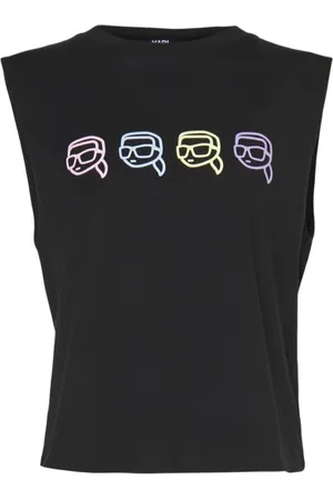 Karl Lagerfeld Damen, Oberteile, Schwarzk, SGröße:
