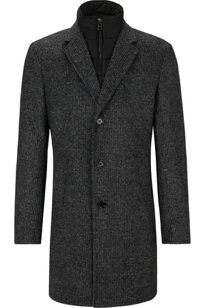 HUGO BOSS Herren, Mäntel, Schwarzk, MGröße: