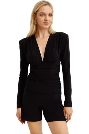 Norma Kamali Damen, Jumpsuits & Playsuits, Schwarzk, LGröße: