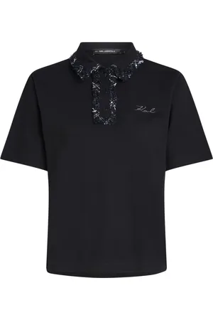 Karl Lagerfeld Damen, Oberteile, Schwarzk, SGröße: