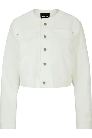 HUGO BOSS Damen, Jacken, Weiß, MGröße: