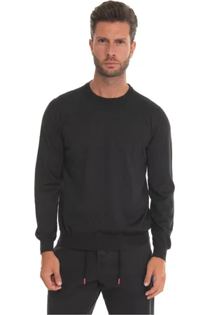 Kiton Herren, Sweatshirts & Hoodies, Schwarzk, LGröße: