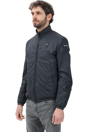 Blauer Herren, Jacken, Schwarzk, SGröße: