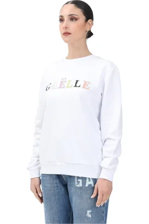 GAËLLE Damen, Sweatshirts & Hoodies, Weiß, SGröße: