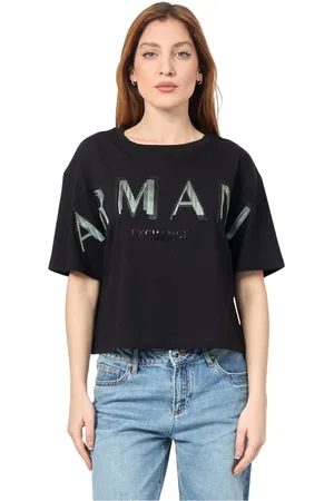 Armani Exchange Damen, Oberteile, Schwarzk, SGröße: