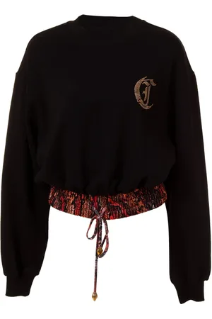 Roberto Cavalli Damen, Sweatshirts & Hoodies, Schwarzk, SGröße: