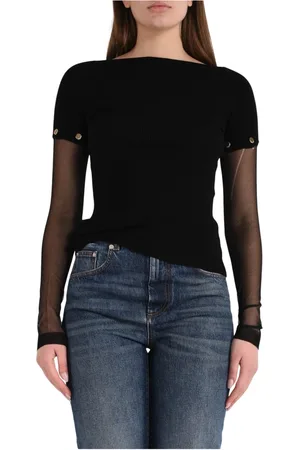 Sportmax Damen, Oberteile, Schwarzk, LGröße: