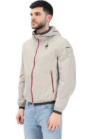 Blauer Herren, Jacken, Grau, MGröße: