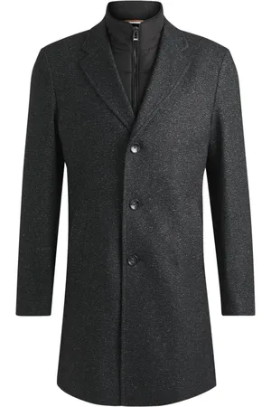 HUGO BOSS Herren, Mäntel, Schwarzk, LGröße: