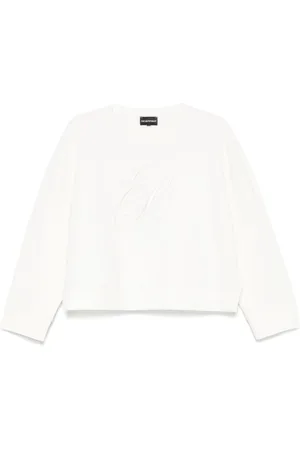 Emporio Armani Damen, Sweatshirts & Hoodies, Weiß, MGröße: