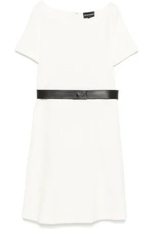 Emporio Armani Damen, Kleider, Weiß, SGröße: