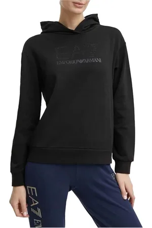 EA7 Damen, Sweatshirts & Hoodies, Schwarzk, SGröße:
