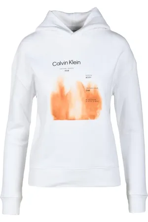 Calvin Klein Damen, Sweatshirts & Hoodies, Weiß, SGröße:
