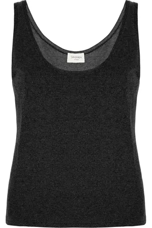 Saint Laurent Damen, Oberteile, Schwarzk, LGröße: