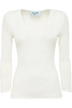 Blugirl Damen, Strickwaren, Weiß, SGröße: