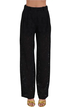 ACTUALEE Damen, Hosen, Schwarzk, MGröße: