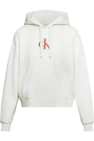 Calvin Klein Damen, Sweatshirts & Hoodies, Weiß, MGröße: