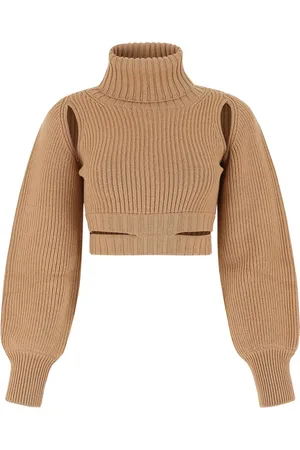 ANDREA ADAMO Damen, Strickwaren, Braun, MGröße:
