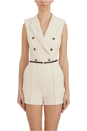 Elisabetta Franchi Damen, Jumpsuits & Playsuits, Weiß, SGröße: