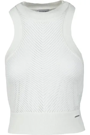 Calvin Klein Damen, Oberteile, Weiß, MGröße: