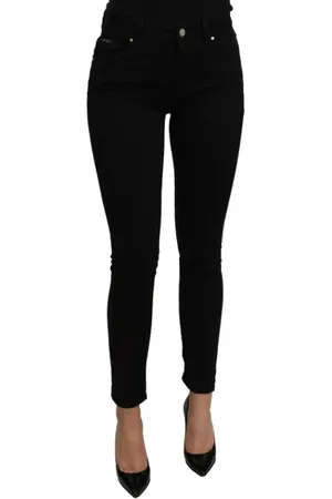 Dolce & Gabbana Damen, Jeans, Schwarzk, 3XSGröße: