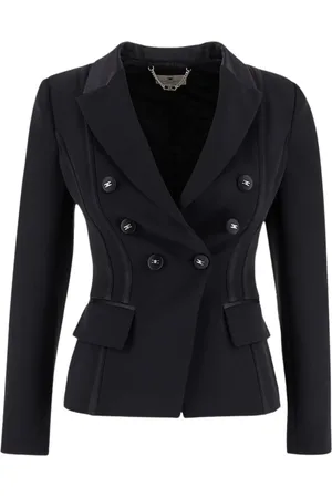 Elisabetta Franchi Damen, Jacken, Schwarzk, LGröße: