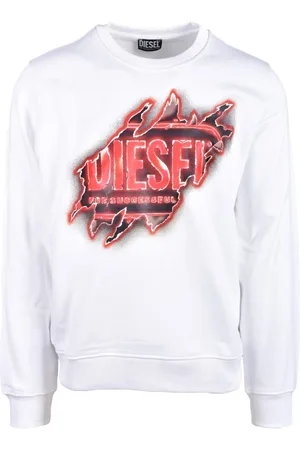 Diesel Herren, Sweatshirts & Hoodies, Weiß, XLGröße: