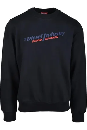 Diesel Herren, Sweatshirts & Hoodies, Schwarzk, LGröße: