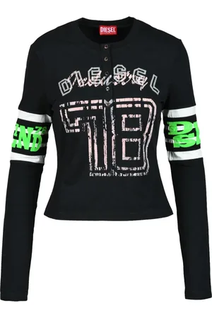 Diesel Damen, Oberteile, Schwarzk, MGröße: