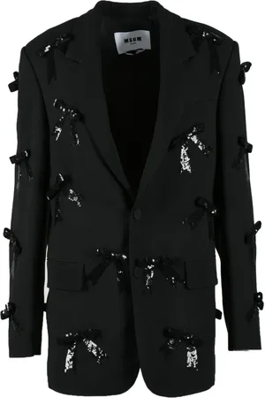Msgm Damen, Jacken, Schwarzk, XSGröße:
