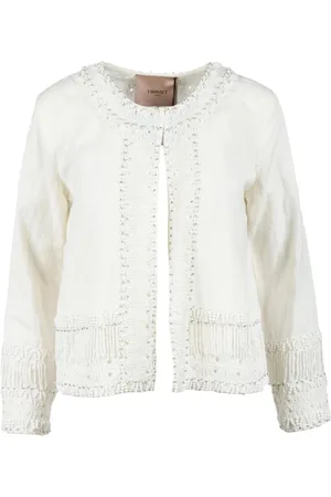 Twin-Set Damen, Strickwaren, Weiß, 2XLGröße: