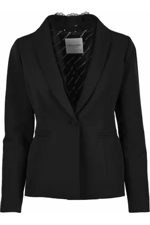 ERMANNO SCERVINO Damen, Jacken, Schwarzk, SGröße: