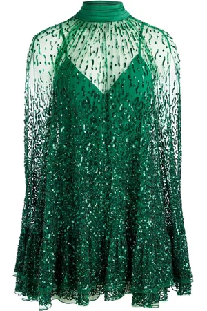 ALICE+OLIVIA Damen, Kleider, Grün, SGröße: