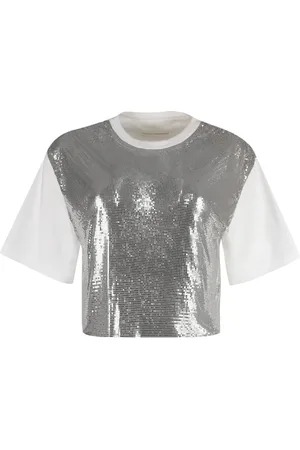 Paco rabanne Damen, Oberteile, Weiß, MGröße: