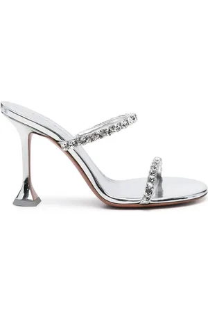 Amina Muaddi Damen, Schuhe, Grau, 38 EUGröße: