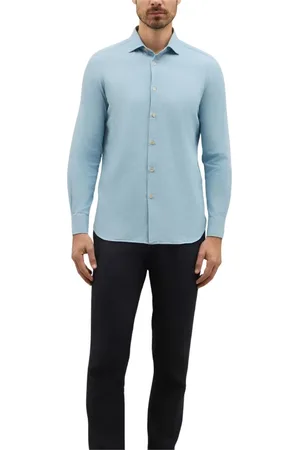 Boglioli Herren, Shirts, Blau, LGröße: