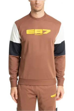EA7 Herren, Sweatshirts & Hoodies, Braun, MGröße: