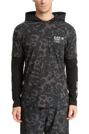 EA7 Herren, Sweatshirts & Hoodies, Schwarzk, MGröße:
