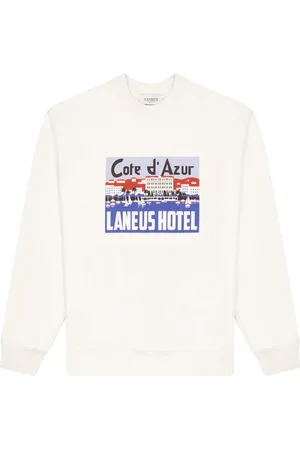 LANEUS Damen, Sweatshirts & Hoodies, Weiß, SGröße: