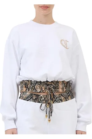 Roberto Cavalli Damen, Sweatshirts & Hoodies, Weiß, MGröße: