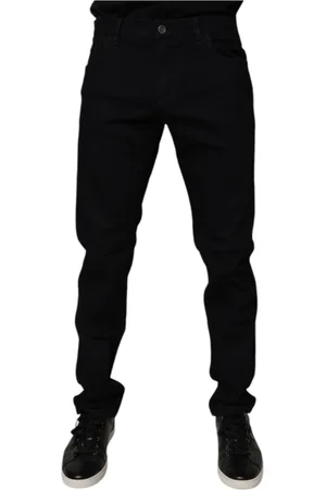 Dolce & Gabbana Herren, Jeans, Schwarzk, 4XLGröße: