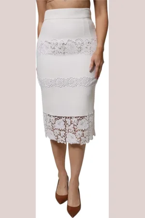 Dolce & Gabbana Damen, Röcke, Weiß, MGröße: