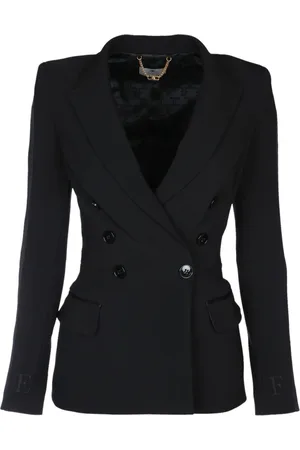 Elisabetta Franchi Damen, Jacken, Schwarzk, MGröße: