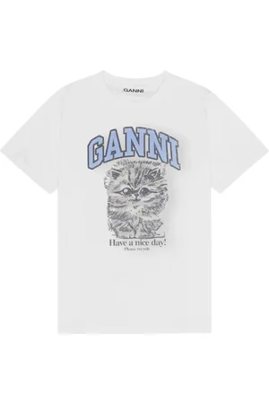 Ganni Herren, Oberteile, Weiß, MGröße: