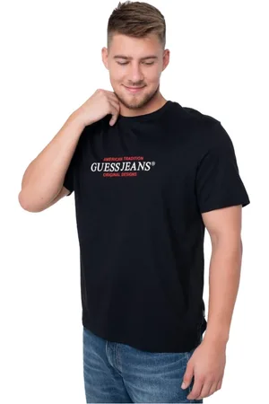 Guess Herren, Oberteile, Schwarzk, XLGröße: