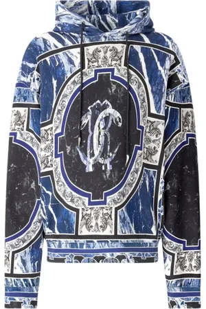 Roberto Cavalli Herren, Sweatshirts & Hoodies, Blau, LGröße: